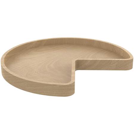 Rev-A-Shelf Lazy Daisy Banded Wood Single 28" Kidney Shaped Lazy Susan with Swivel Bearing Base for Corner Base Cabinets Maple