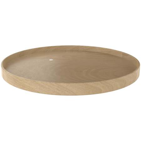 Rev-A-Shelf Lazy Daisy Natural Wood 1 Shelf Single 32" Full Circle Lazy Susan for Corner Wall Cabinets - Shelf Only Maple / Chrome