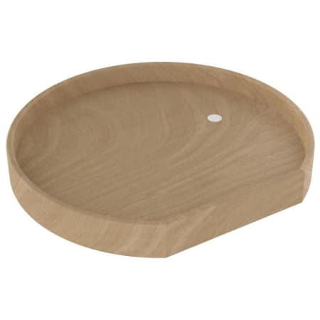 Rev-A-Shelf Lazy Daisy Natural Wood Single Shelf 20" D Shaped Flat Side Lazy Susan with Swivel Bearing Base for Corner Wall Cabinets Maple