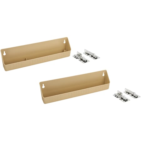 Rev-A-Shelf Lazy Daisy Set of (2) 14" Polymer Deluxe Tip Out Trays with Hinges for Sink Base Cabinets Almond