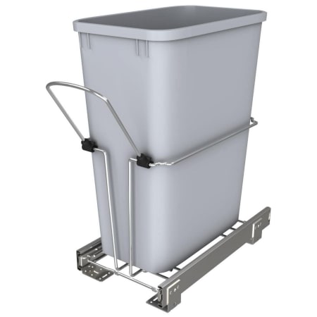 Rev-A-Shelf Classic 9-1/3"W  Under Sink Steel Frame Slim Single 32 Qt / 8 Gallon Pull Out Trash Can - Dual Configuration Gray