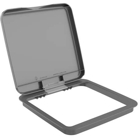 Rev-A-Shelf Classic Polymer Bi-Directional Lid for 27 Qt Waste Containers Glossy Silver