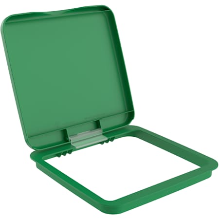 Rev-A-Shelf Classic Polymer Bi-Directional Lid for 27 Qt Waste Containers Glossy Green