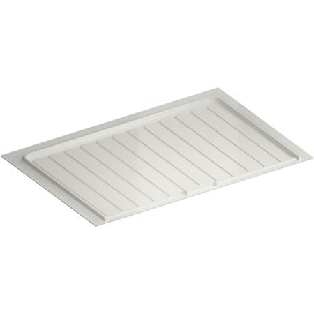 Rev-A-Shelf Classic 34-1/2" W Polymer Trim to Fit Under Sink Drip Tray for 33"-36" Sink Base Cabinets Clear Polyurethane White