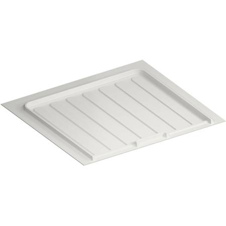 Rev-A-Shelf Classic 22-1/2" W Polymer Trim to Fit Under Sink Drip Tray for 21"-24" Vanity Sink Base Cabinets Clear Polyurethane White