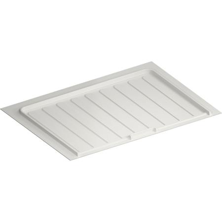 Rev-A-Shelf Classic 28-1/2" W Polymer Trim to Fit Under Sink Drip Tray for 27"-30" Vanity Sink Base Cabinets Clear Polyurethane White