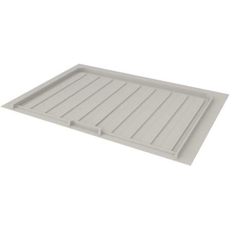 Rev-A-Shelf Classic 28-1/2"W Flex Polymer Trim to Fit Vanity Small Kitchen Under Sink Base Drip Tray for 27-30" Cabinets Gray
