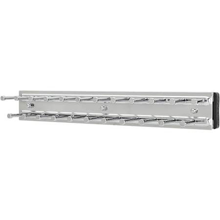 Rev-A-Shelf Classic Closet 12" Sliding Bar Tie Rack for 23 Ties for Closet Cabinets - Extends to 23" Chrome