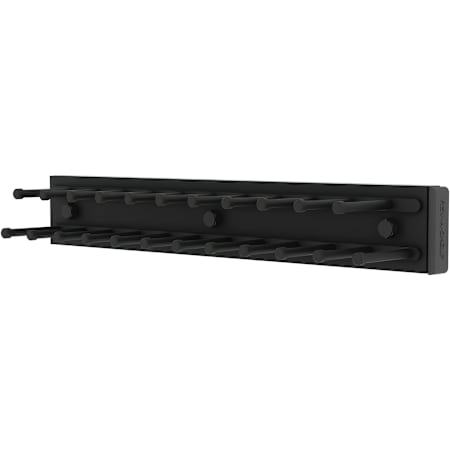 Rev-A-Shelf Classic Closet 12" Static Stationary Tie Rack Organizer for Custom Closet Systems Matte Black