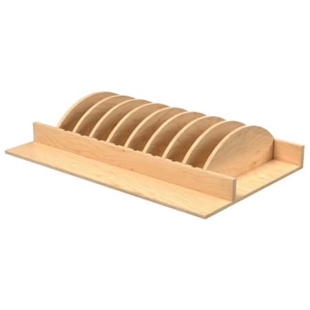 Rev-A-Shelf Adjustable 31"W Deep Drawer Organizer for Trays, Lids, Cutting Boards for 36" Base Drawer Light Brown