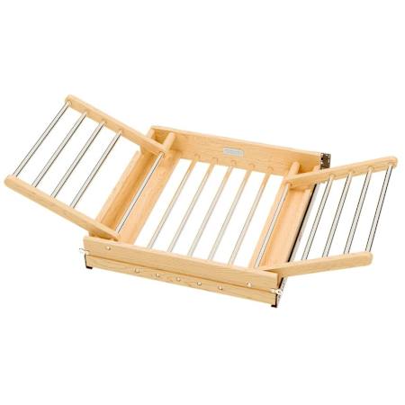 Rev-A-Shelf Wood Classics 27"W Drying Rack Folding Laundry Drawer with BLUM Soft Close Slides Wood