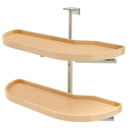 Rev-A-Shelf Modern 33"W Soft Close Two Tier Pull Out Pivot Girasolo Lazy Susan for Left Door / Blind Right Corner Cabinet - 12" Opening Light Brown