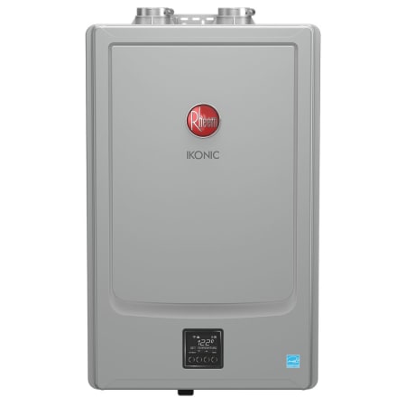 Rheem Ikonic 10.1 GPM 180,000 BTU 120 Volt Residential Indoor Natural Gas Tankless Water Heater with Built-In Recirculation Pump Stainless Steel