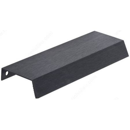 Richelieu 7-9/16" Contemporary Aluminum Edge Pull Brushed Black