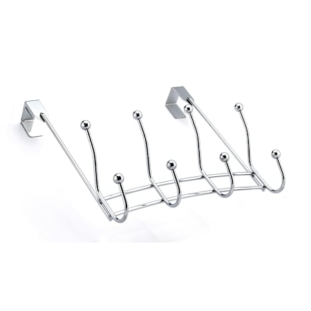 Richelieu 12-5/8 Inch Wide 4 Hook Over the Door Metal Coat Rack Chrome