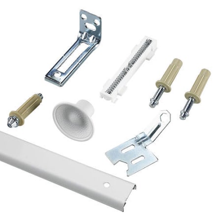 Richelieu 24 Inch Long Single Bi-Fold Door Track for Doors up to 30 Pounds White