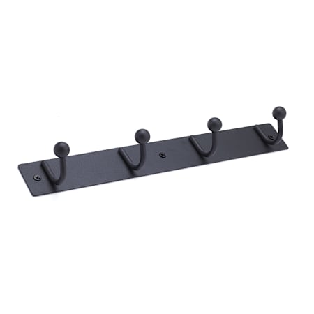 Richelieu 12-5/8 Inch Wide 4 Hook Metal Coat Rack Matte Black