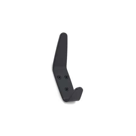 Richelieu 5-1/4 Inch Double Metal Coat Hook Matte Black