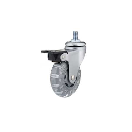 Richelieu 100 lb. Maximum Weight Capacity Swivel Mount Caster with Brake Light Grey
