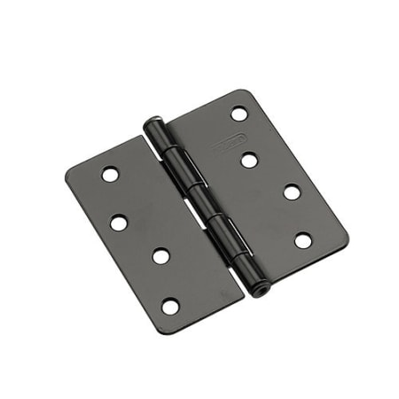 Richelieu 4 Inch x 4 Inch Plain Bearing 1/4 Inch Radius Corner Mortise Door Hinge - Pair Black