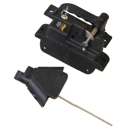 Richelieu 1-3/4 Inch Long Double Sided Locking Gate Latch Black