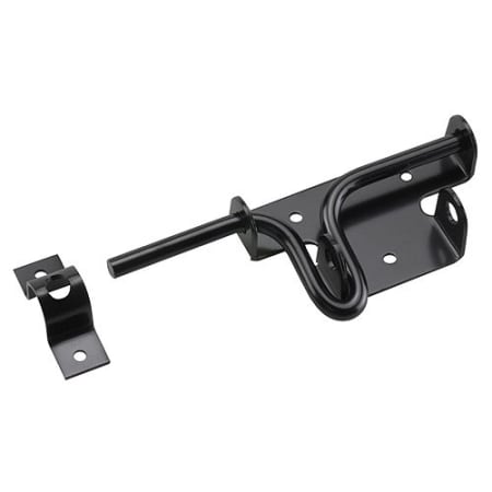 Richelieu 6-11/16 Inch Long Single Sided Sliding Gate Latch Black