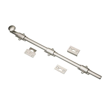 Richelieu 18 Inch Long Solid Brass Surface Bolt Brushed Nickel