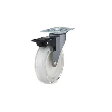 Richelieu Contemporary 130lb Max Weight Swivel Caster with Brake Clear White