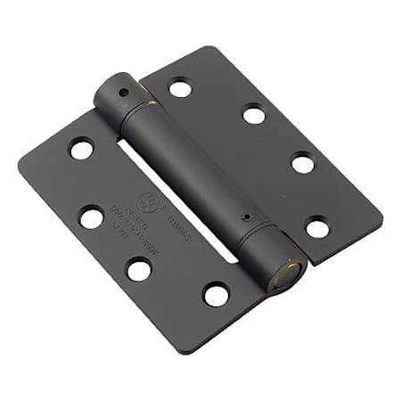 Richelieu 4-1/2 Inch x 4 Inch Spring 1/4 Inch Radius Corner Mortise Door Hinge - Pair Black