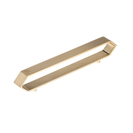 Richelieu 5-1/16 Inch Center to Center Finger Cabinet Pull Lima Gold