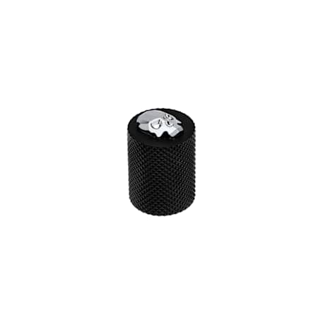 Richelieu 13/16 Inch Cylindrical Cabinet Knob Black Nickel / Crystal