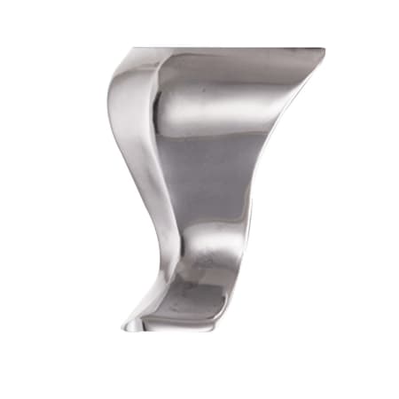 Richelieu 4" Tall Curved Furniture Leg Brushed Aluminum