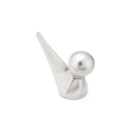 Richelieu 7-5/16 Inch Single Metal Coat Hook Brushed Nickel