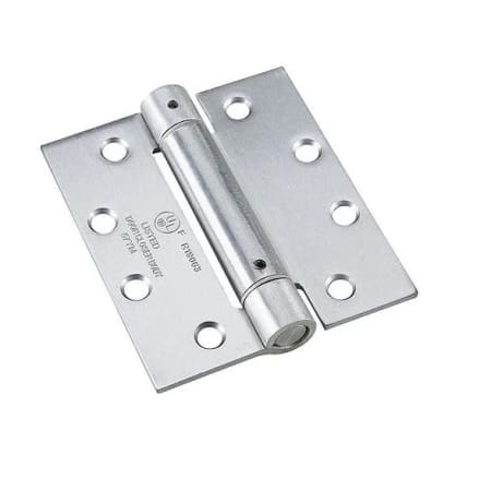 Richelieu 4-1/2 Inch x 4 Inch Spring Square Corner Mortise Door Hinge - Single Brushed Chrome