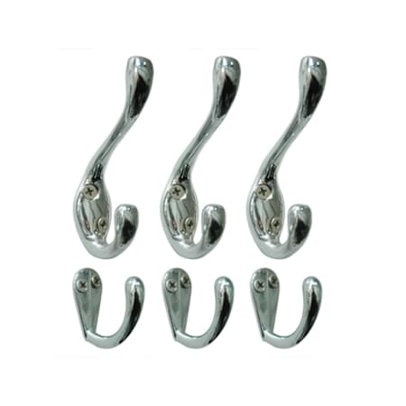 Richelieu Single Robe Hook - 6 Pack Chrome