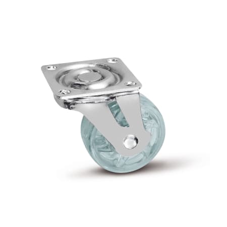 Richelieu Contemporary Series 2-15/16" Diameter 66 lbs Max Weight Caster with Square Mounting Plate Clear