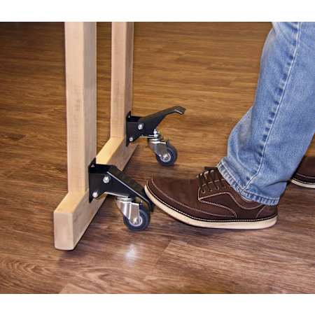 Richelieu Commercial Grade 140lb Max Weight Swivel Caster - Pack of 4 Black