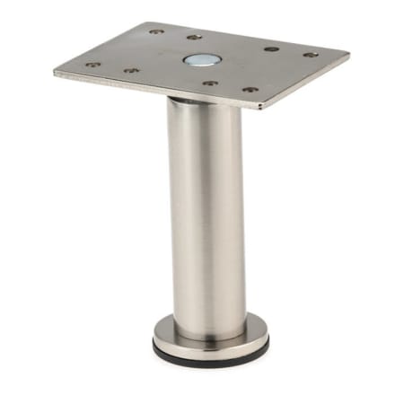 Richelieu BORSA 7-7/8" Tall Round Metal Furniture Leg with Adjustable Height Satin Nickel