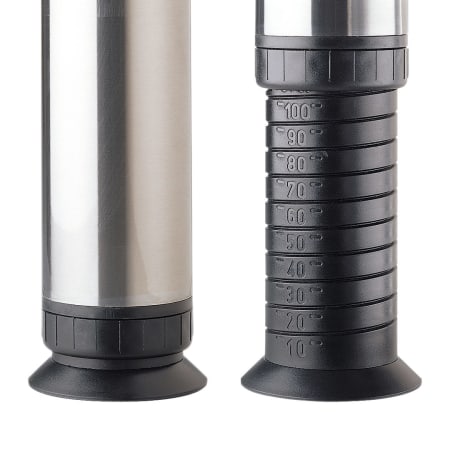 Richelieu Zoom Series 25-5/8" Tall Round Steel Furniture Leg with Adjustable Height - Pack of 4 Chrome