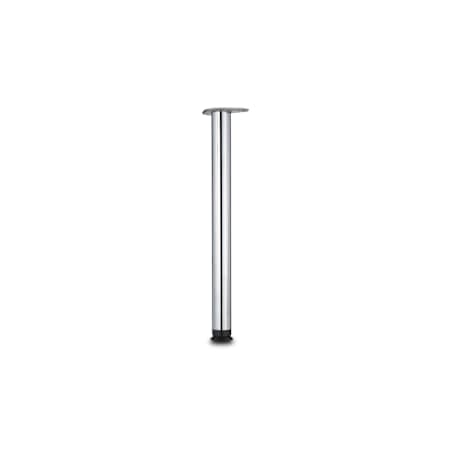 Richelieu 27-1/2 Inch Tall Steel Table Leg with 3-15/16 Inch Adjustable Height (Package of 4) Chrome
