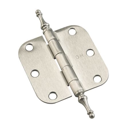 Richelieu 3 Inch x 3 Inch Plain Bearing 5/8 Inch Radius Corner Mortise Door Hinge - Pair Brushed Nickel