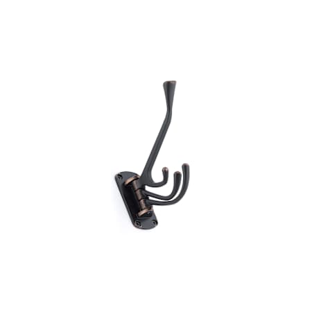 Richelieu 4-13/16 Inch Triple Swivel Coat Hook Brushed Oil-Rubbed Bronze