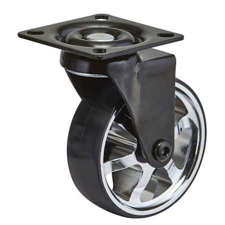 Richelieu 110lb Max Weight Swivel Caster Black / Chrome