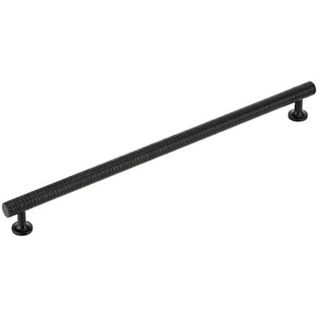 Richelieu Sophia Round 12-5/8 Inch Center to Center Grooved Bar Cabinet Pull Black