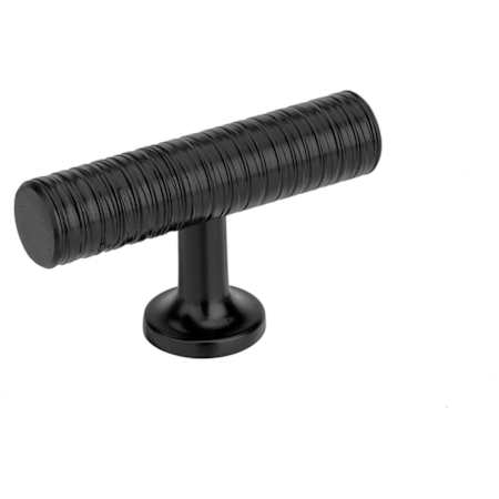 Richelieu Sophia 2-3/8 Inch Grooved Bar Cabinet Knob Black