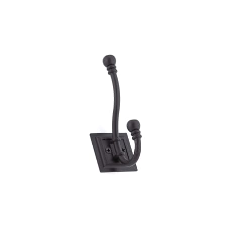 Richelieu 4-15/16 Inch Double Iron Coat Hook Black Forged Iron
