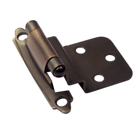 Richelieu 3/8 Inch Inset Traditional Cabinet Door Hinge with Self Close Function - Pair Brushed Oil-Rubbed Bronze