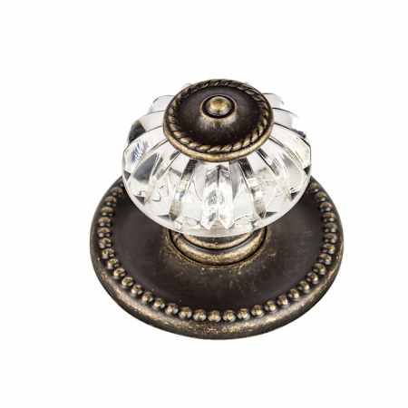 Richelieu Expression 1-5/16 Inch Mushroom Cabinet Knob Burnished Brass