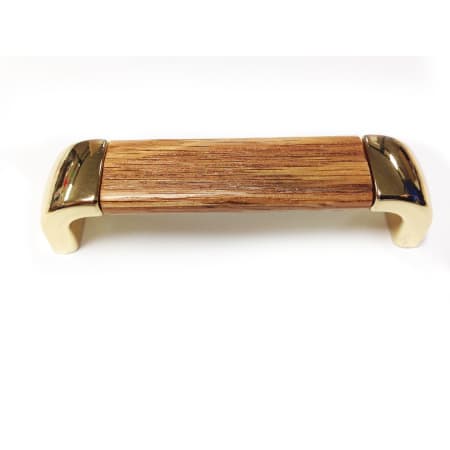 Richelieu 3-3/4 Inch Center to Center Handle Cabinet Pull Brass / Maple