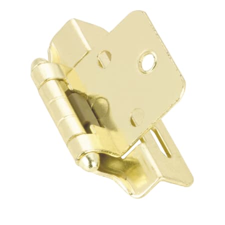 Richelieu 1/4 Inch Partial Overlay Wrap Around Cabinet Door Hinge with Self Close Function - Pair Brass